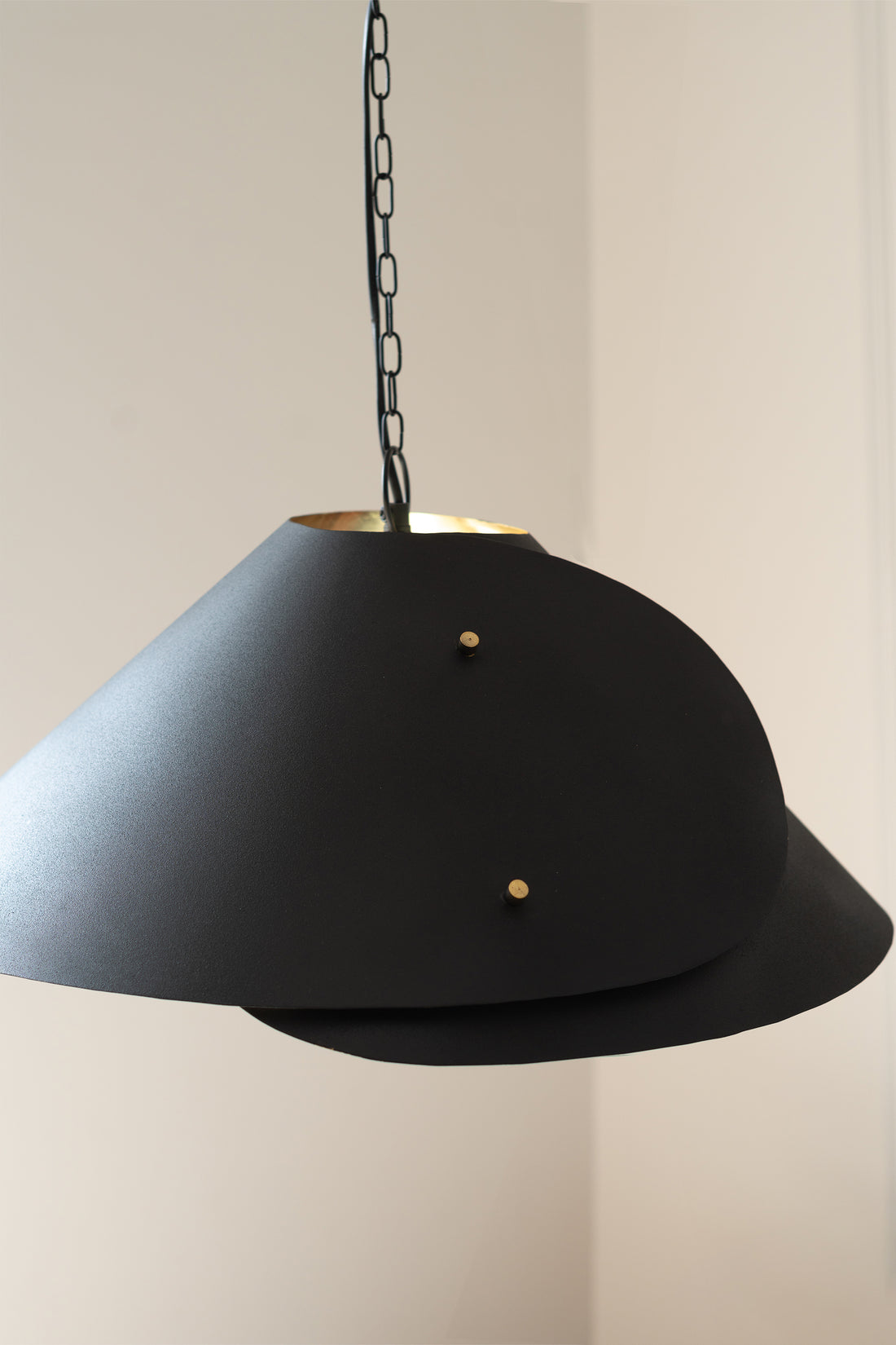 Fold pendant lamp by Fleck, Black &amp; gold 