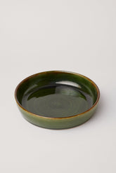 Green Stoneware pasta bowl - Fleck