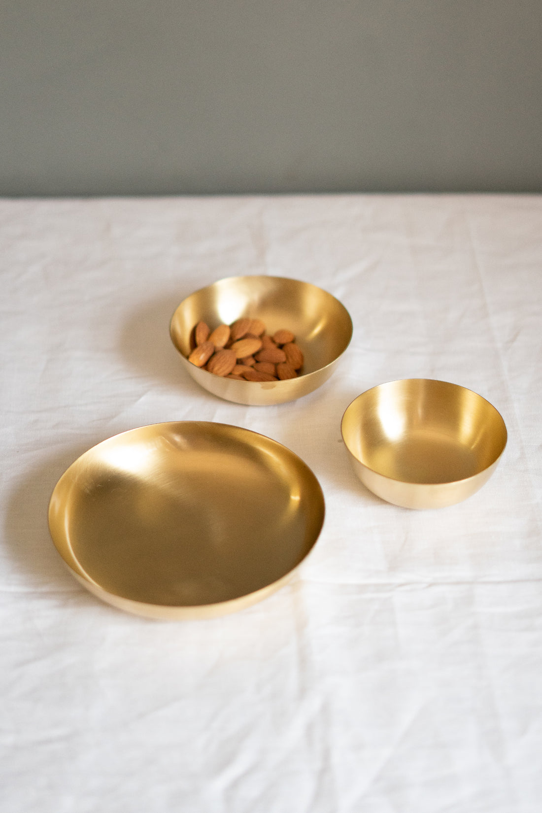 Elegant pure brass bowls set of 3.