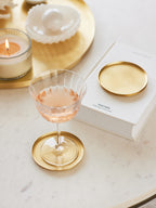 Heirloom Brass Coasters for drinks 