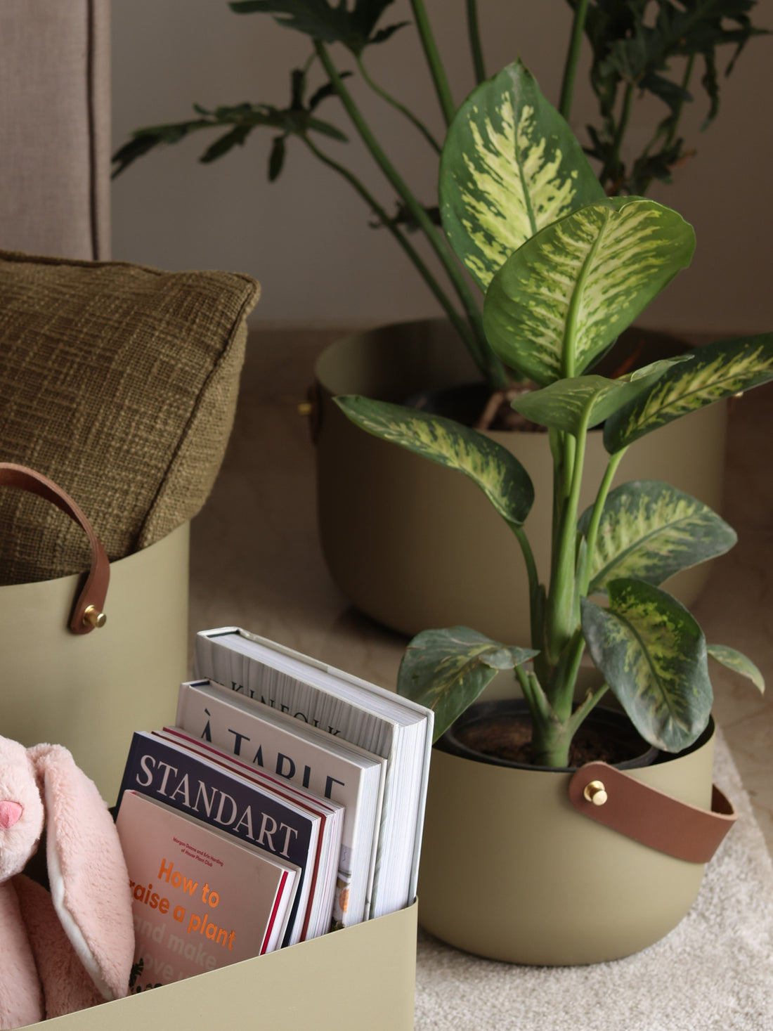 Round Basket - Sand, Small - Fleck