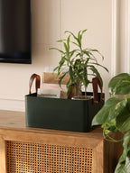 Rectangle Basket - Forest Green, Medium - Fleck
