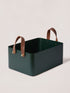 Rectangle Basket - Forest Green, Medium - Fleck