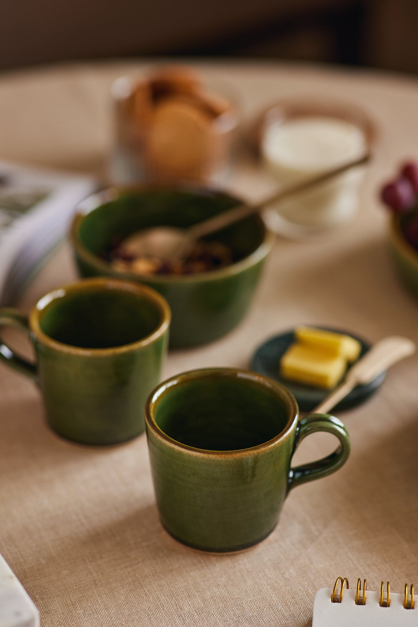 Ilai green ceramic Coffee mugs by fleck