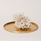 Large brass decorative tray for living room decor