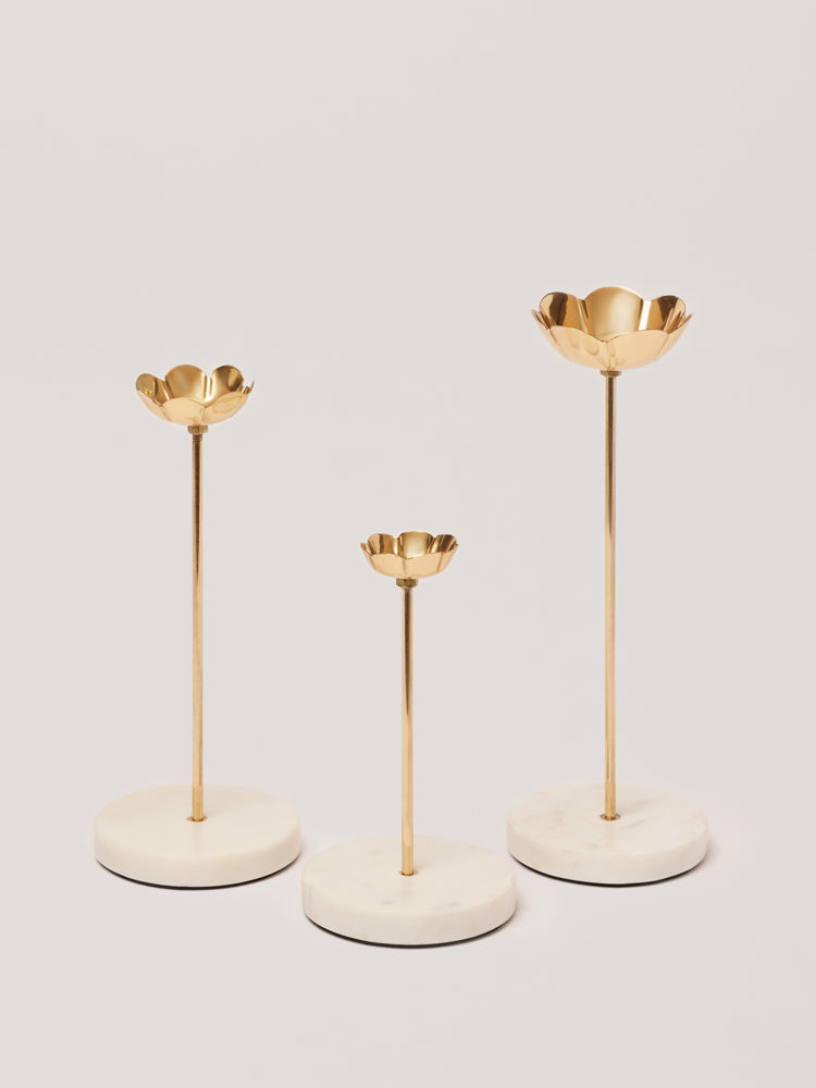 Lotus Brass Sticks, Set of 3 - Fleck