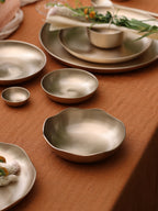 Luxe Kansa Floral Bowl, 5.5"