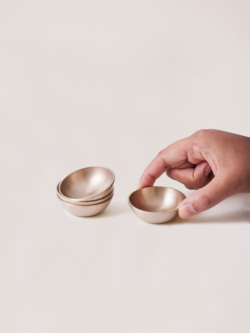 Luxe kansa dip bowls set