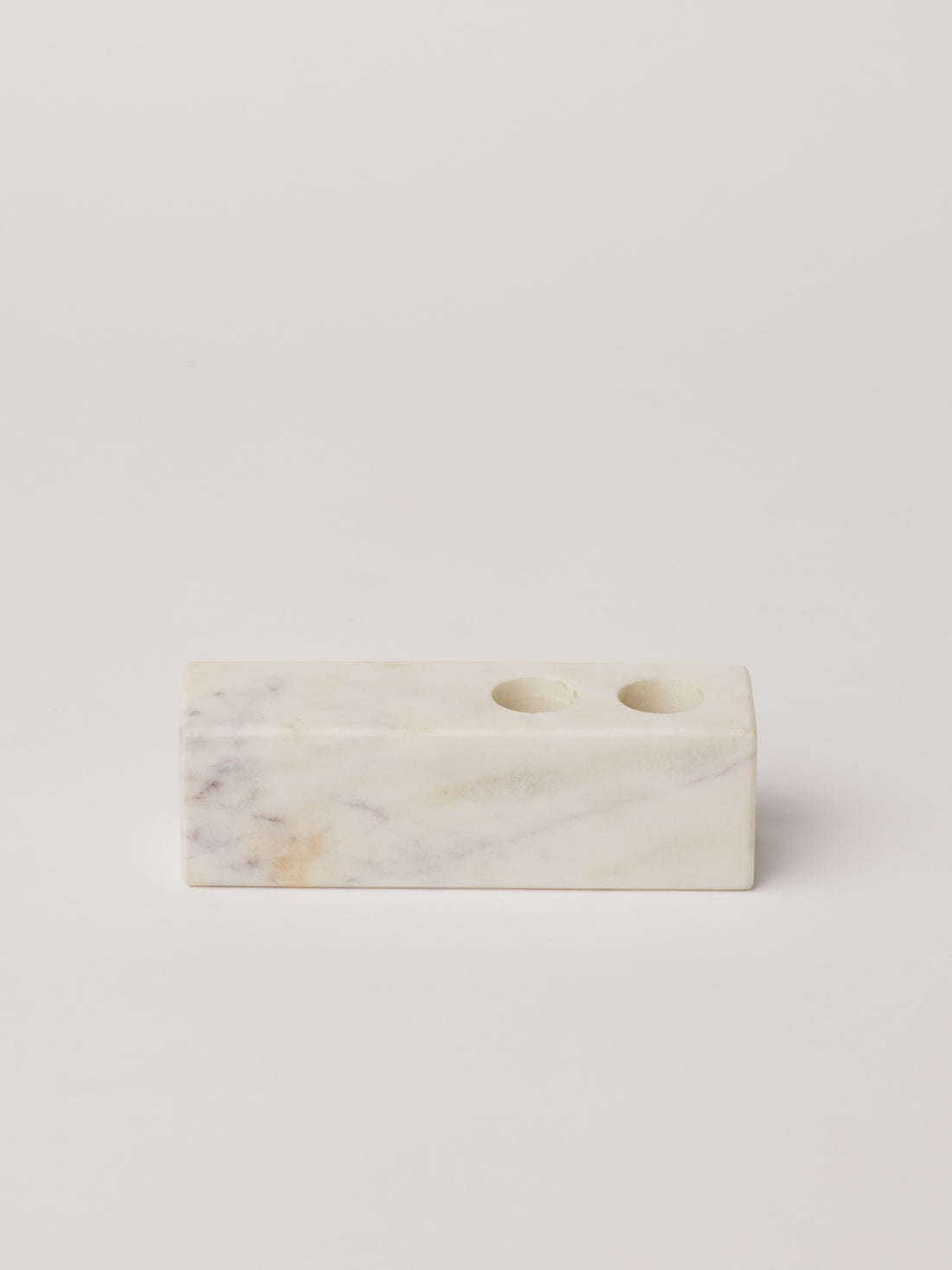 Marble Candle holder, 2 candles - Fleck