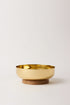 Medium Footed Brass Urli With Wood Base - Fleck