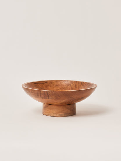 Raise Curve Bowl, Acacia Wood - Fleck