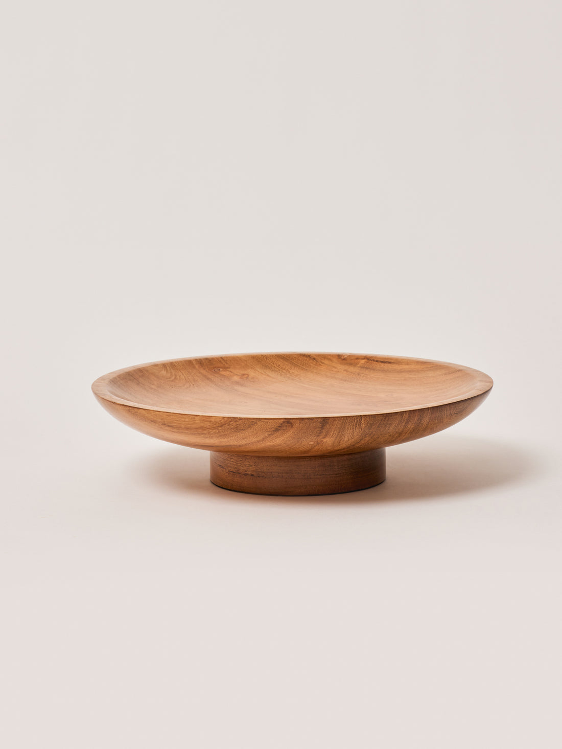Raise Flat Bowl, Acacia Wood - Fleck