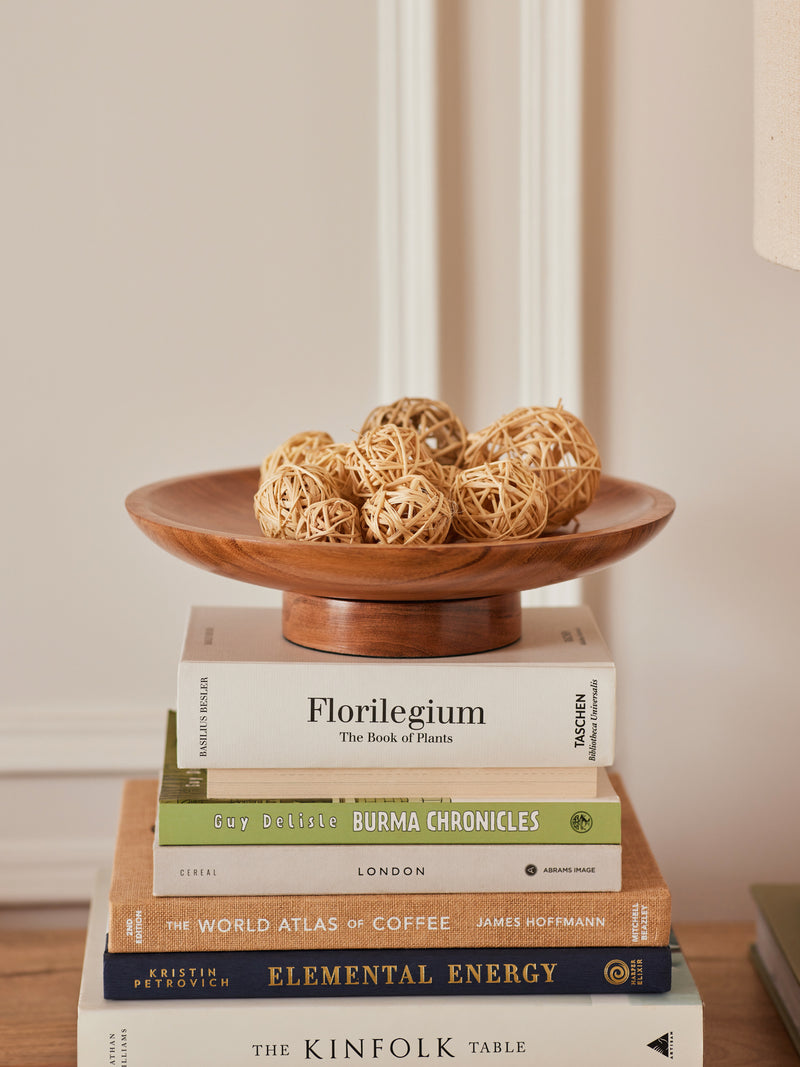 Raise Flat Bowl, Acacia Wood - Fleck