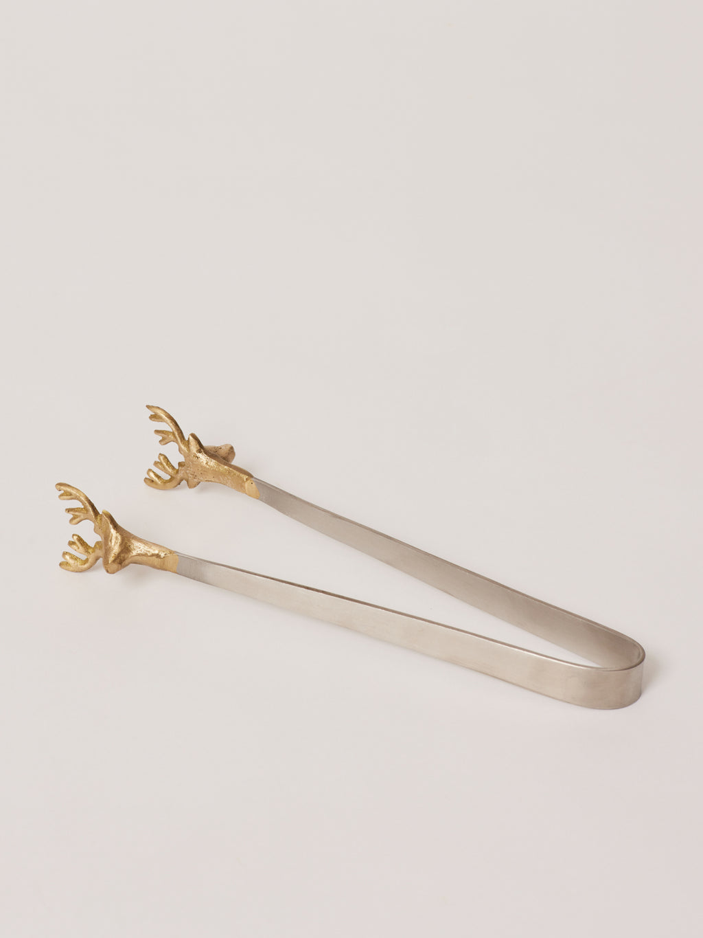 Reindeer Brass And Steel Tongs - Fleck