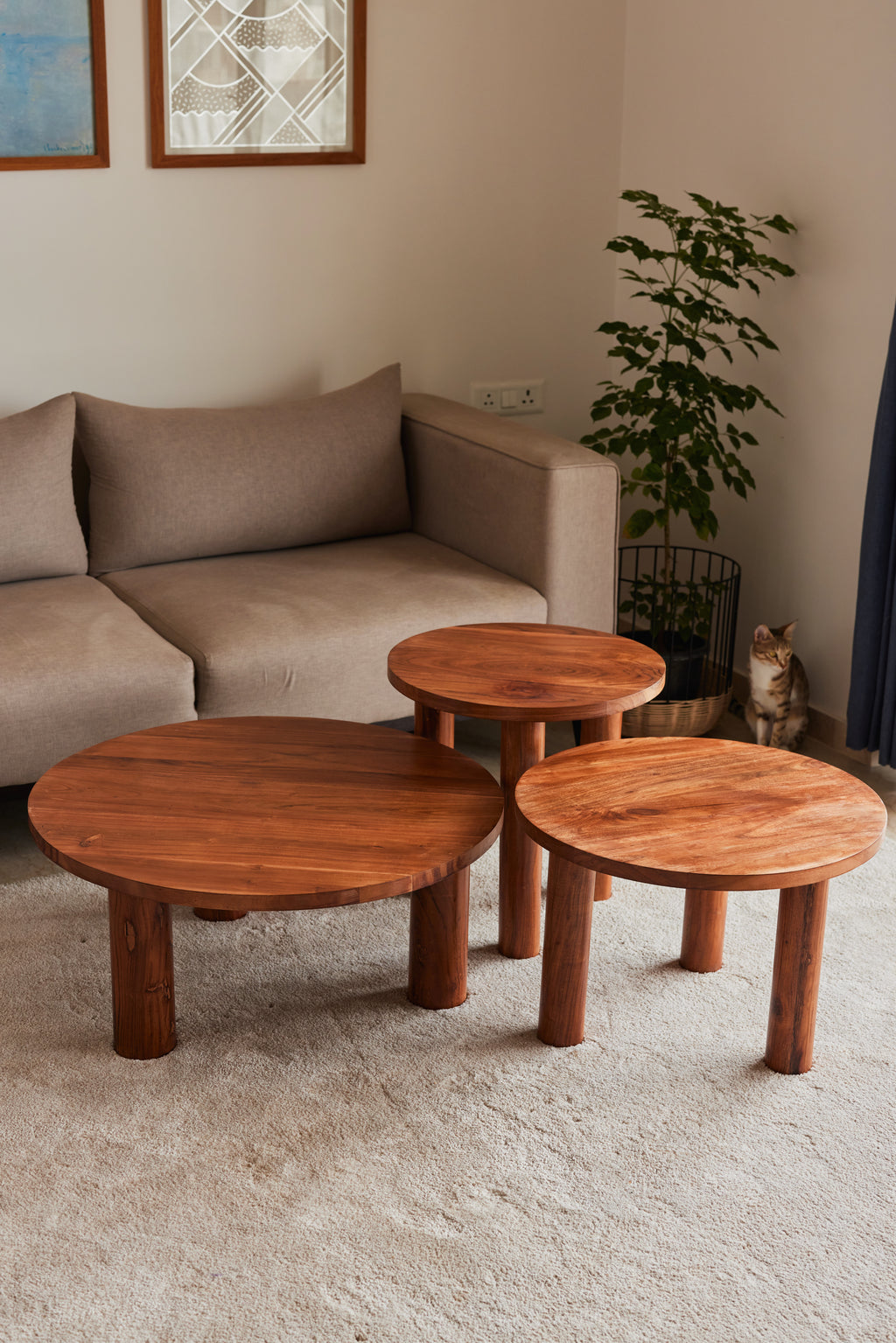 Round Coffee & Side Tables for living room
