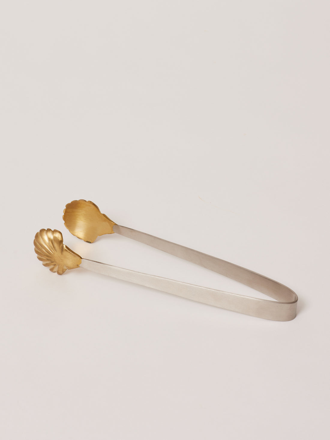 Sea Shell Brass And Steel Tongs
