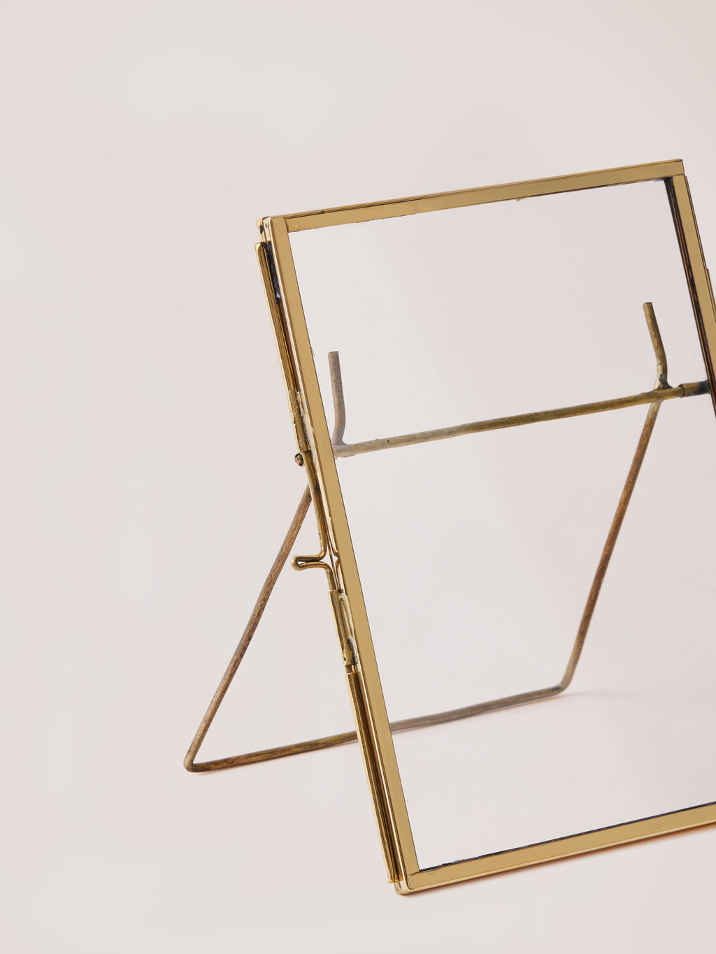 Small Glass Frame Model Photo Frame, Brass & Glass – Fleck