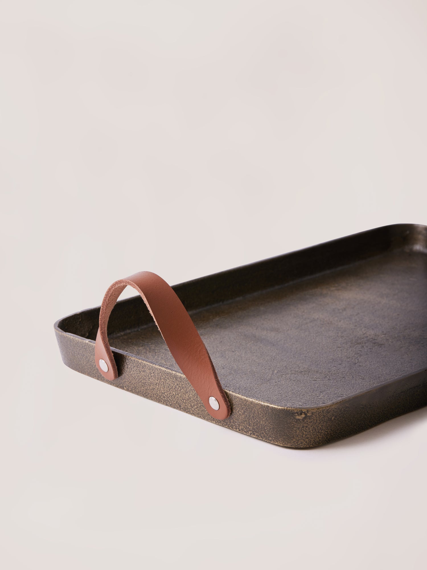 Umbra Tray with Leather Handles - Fleck