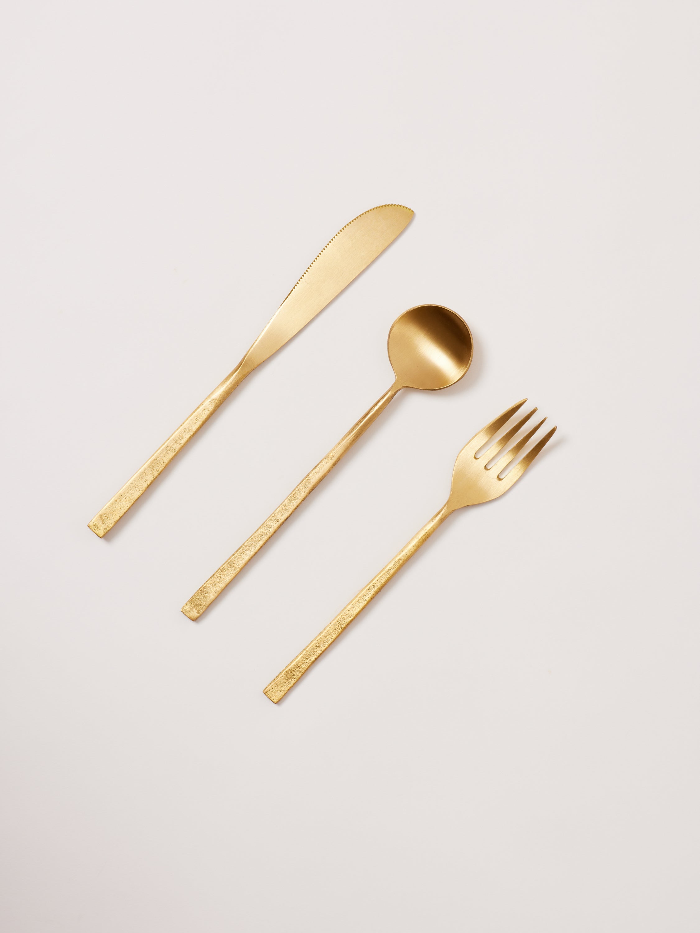 Wabi Brass Cutlery Set of 3 - Fleck
