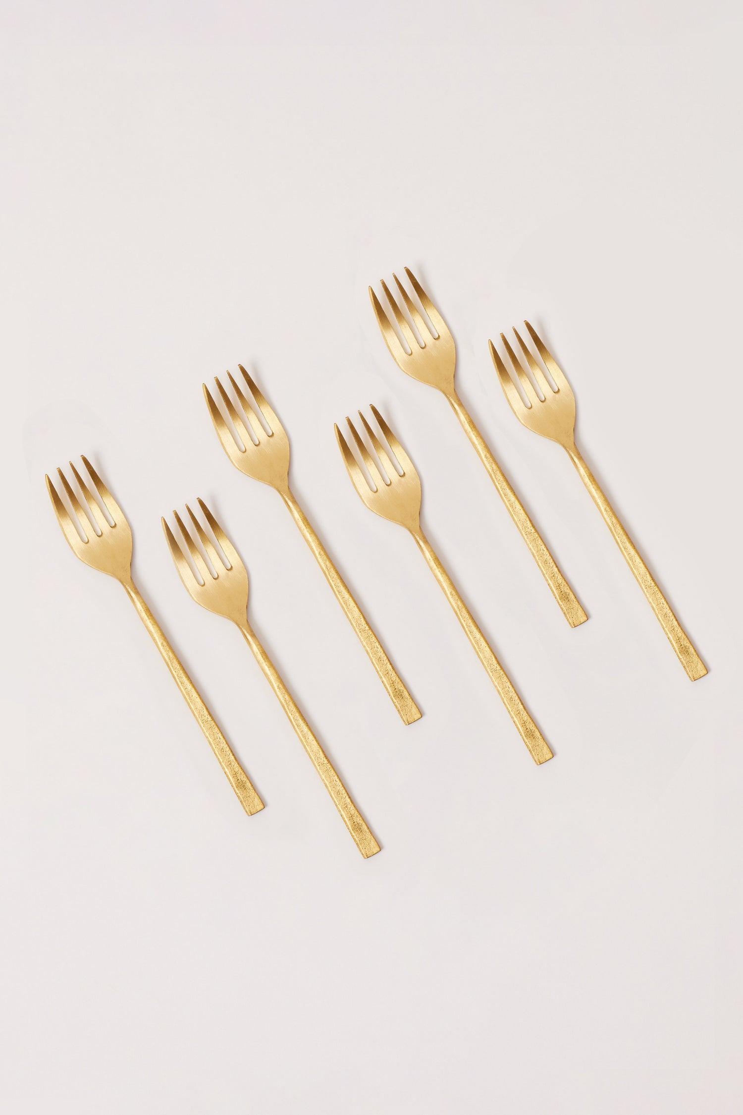Wabi Dinner Forks Set, Brass - Fleck