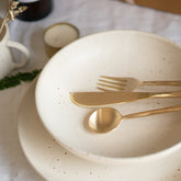 Wabi Dinner Spoons, Brass - Fleck