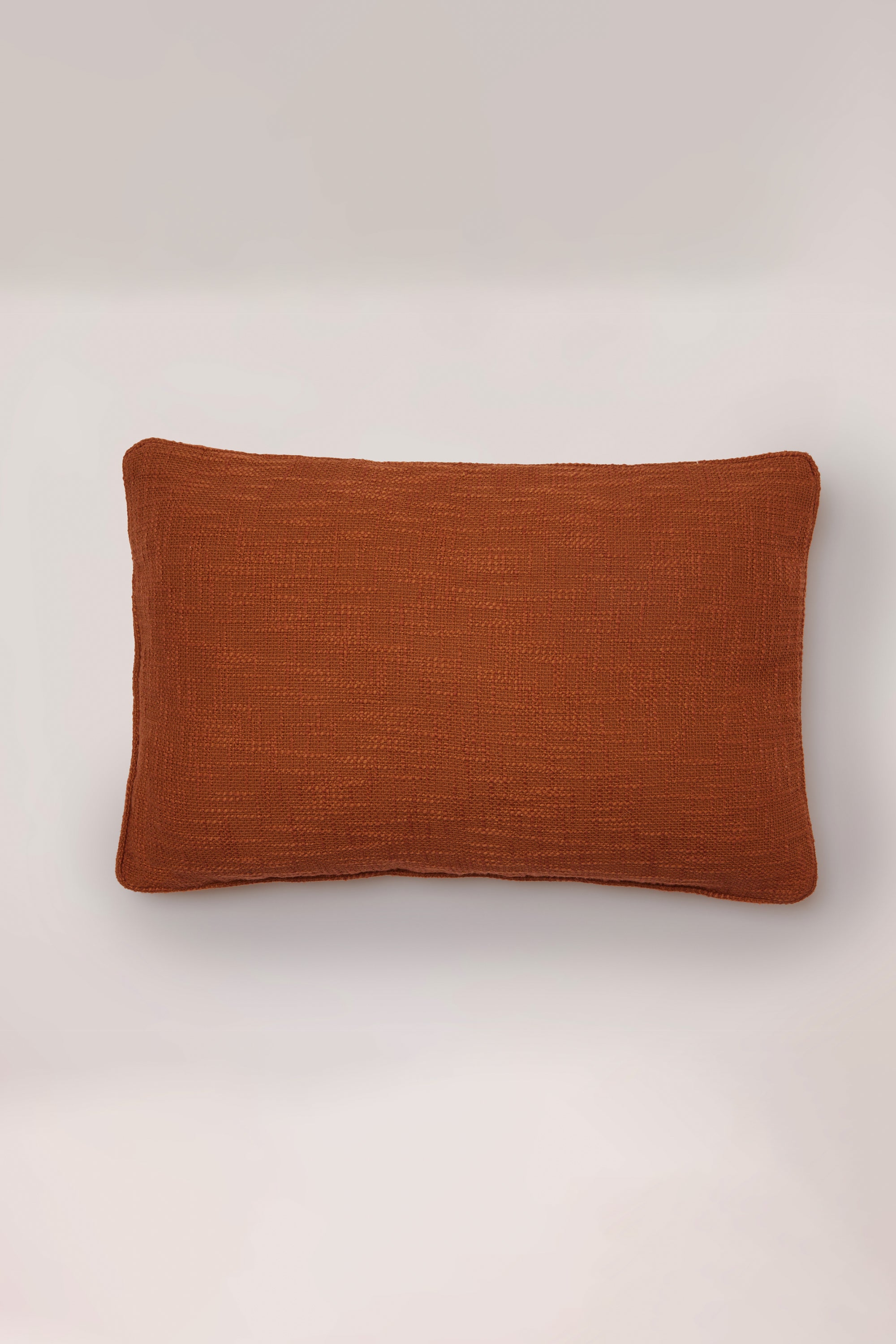 Terracotta Throw Pillow Cover with Piping - Fleck