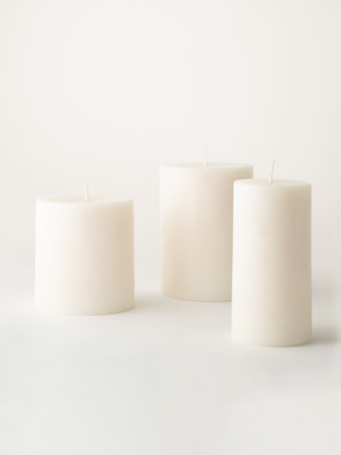 Milky White Pillar Candles